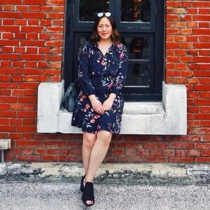 Amour Vert | silk floral shift dress size M / 8